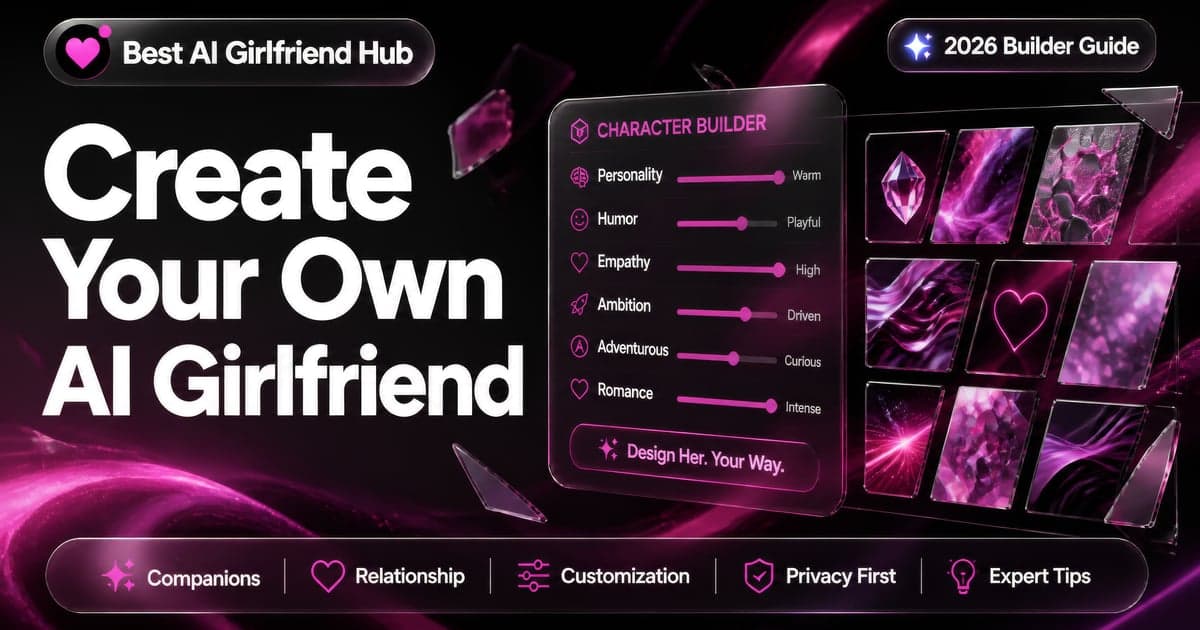 Create your own AI girlfriend abstract card — builder sliders, gallery, and chat continuity