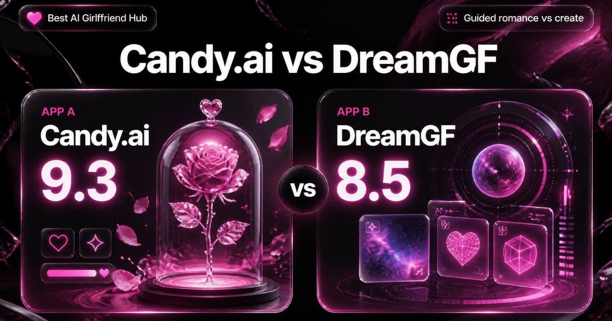 Candy.ai vs DreamGF: #1 vs Mid-Pack Builder comparison card
