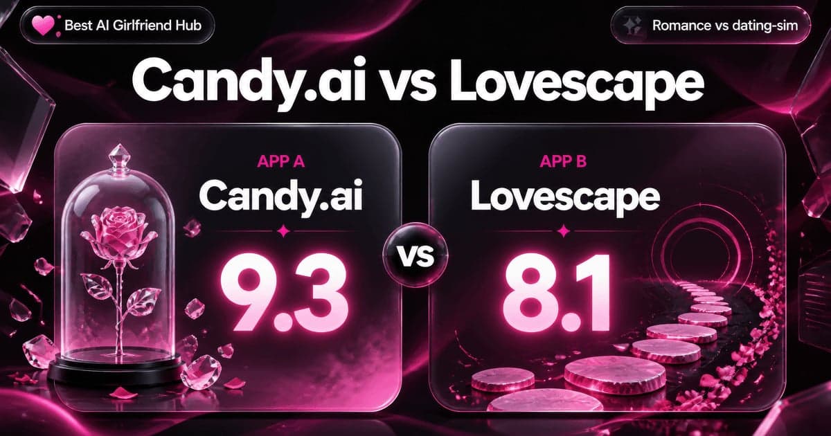 Candy.ai vs Lovescape: Guided vs Dating-Sim comparison card