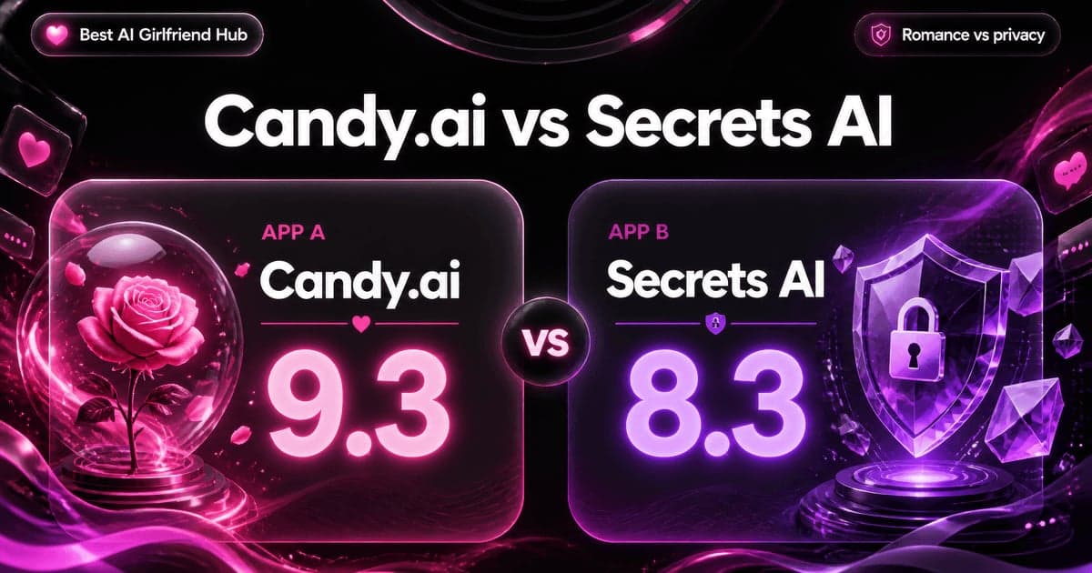 Candy.ai vs Secrets AI: Romance vs Adult Privacy comparison card