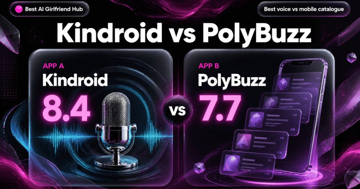 Kindroid vs PolyBuzz comparison card