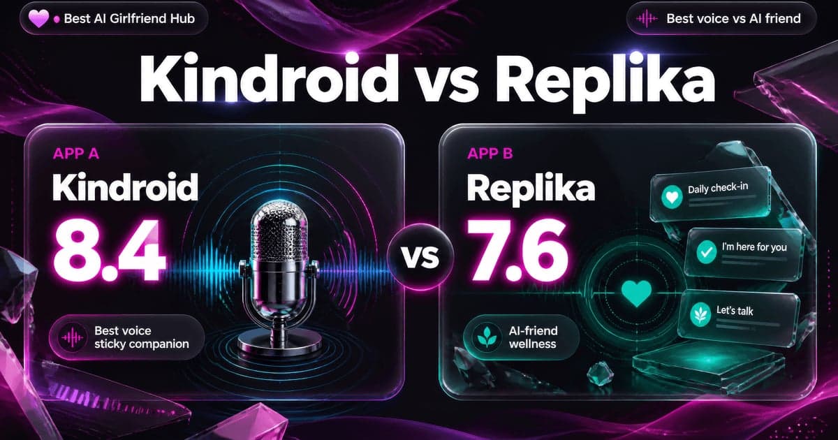 Kindroid vs Replika comparison card