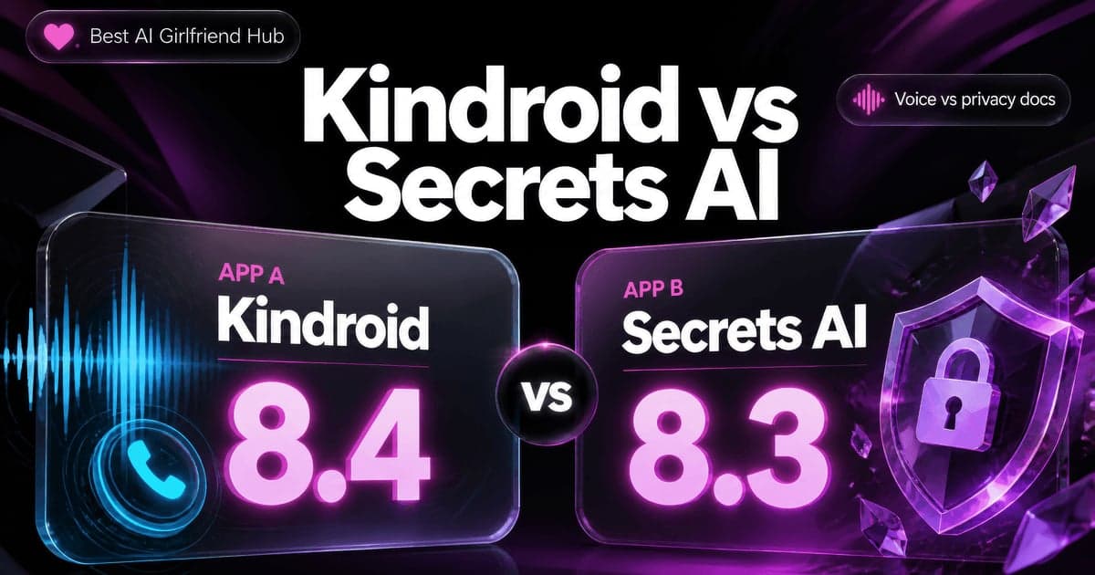 Kindroid vs Secrets AI: Voice Calls vs Privacy comparison card