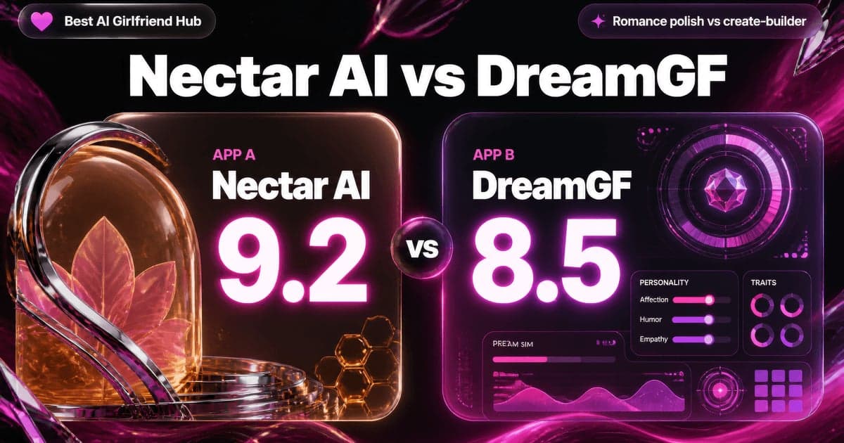 Nectar AI vs DreamGF: NSFW Polish vs Builder comparison card