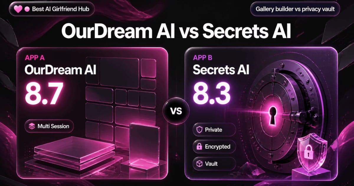 OurDream AI vs Secrets AI: Gallery vs Privacy comparison card