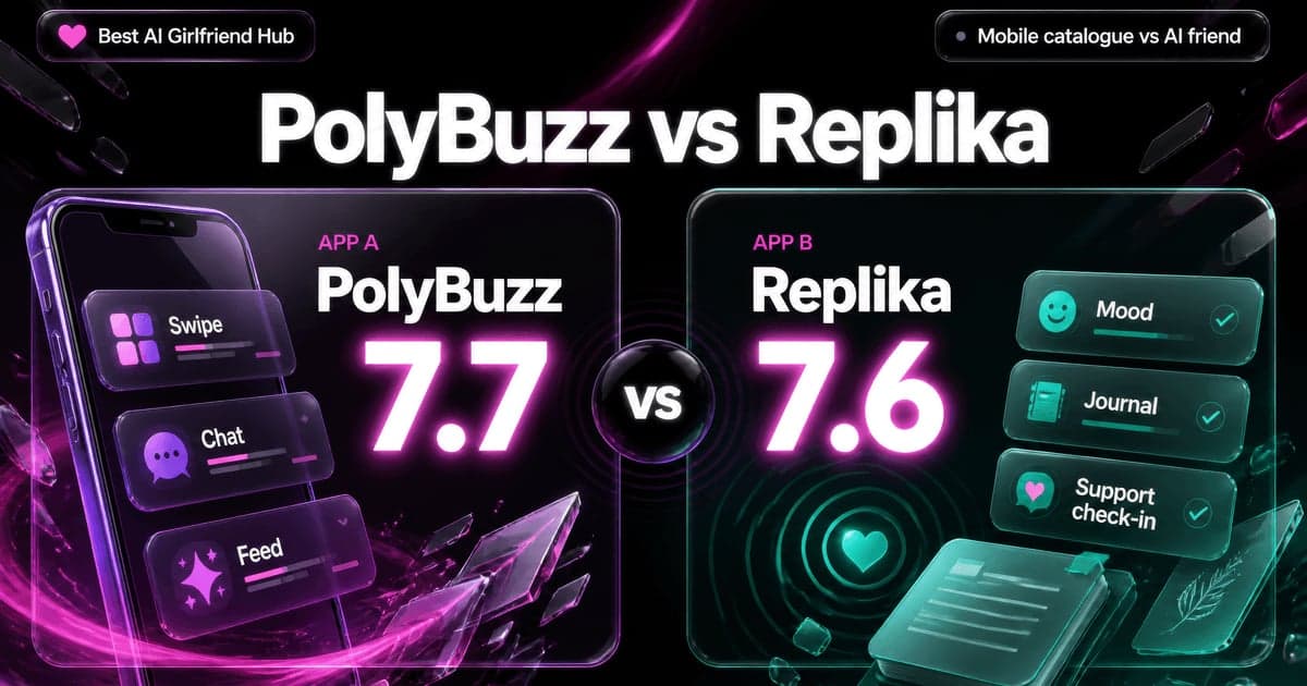PolyBuzz vs Replika comparison card
