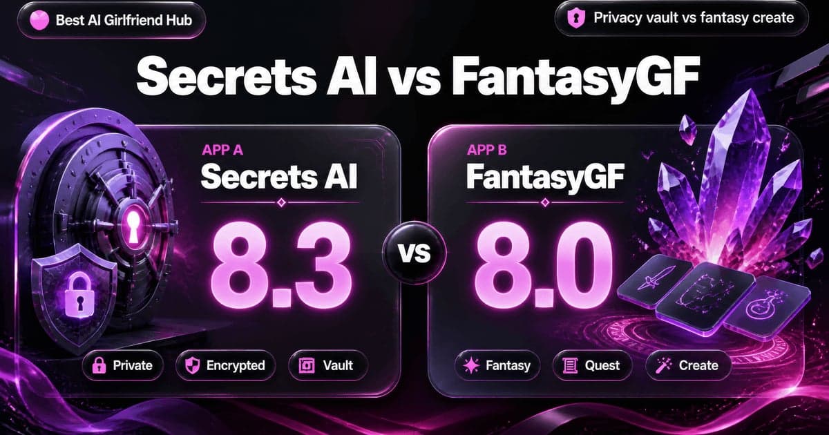 Secrets AI vs FantasyGF: Privacy vs Theme GF comparison card