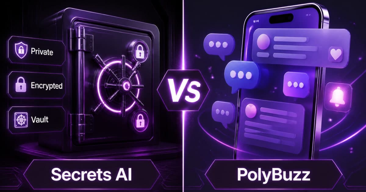 Secrets AI vs PolyBuzz comparison card