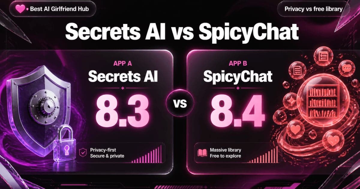 Secrets AI vs SpicyChat: Privacy vs Free RP comparison card
