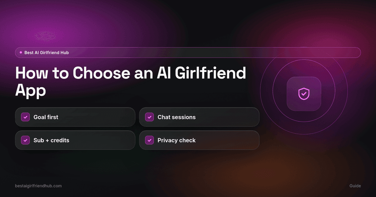 How to Choose an AI Girlfriend App — guide cover