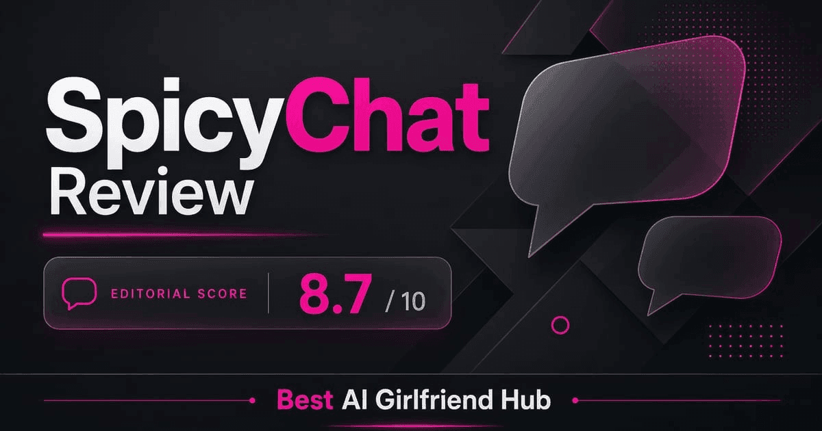 SpicyChat review hero — editorial score 8.4 out of 10