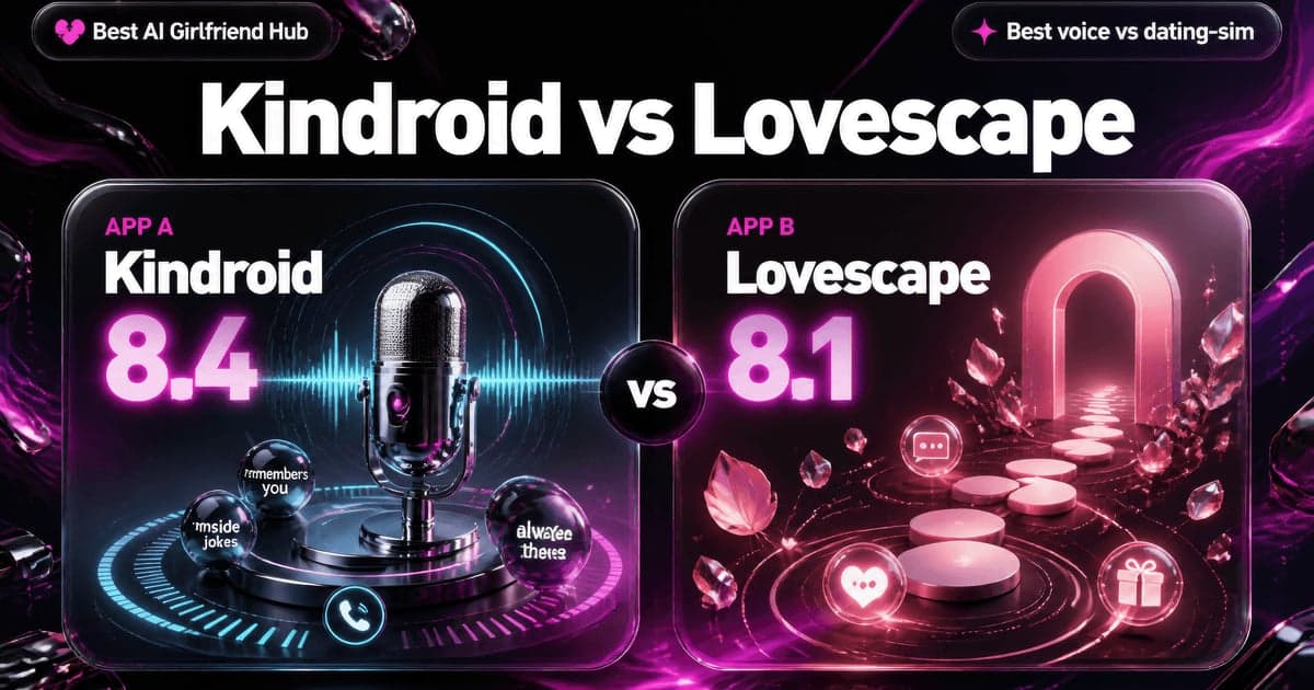 Kindroid vs Lovescape comparison card