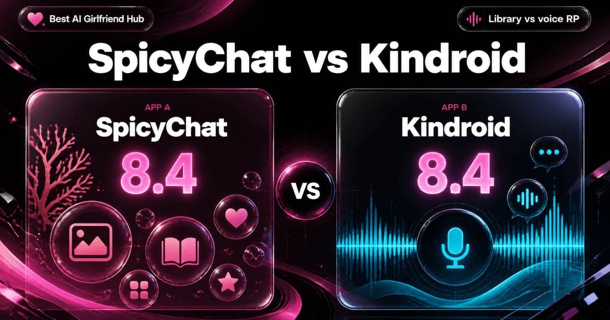 SpicyChat vs Kindroid comparison card